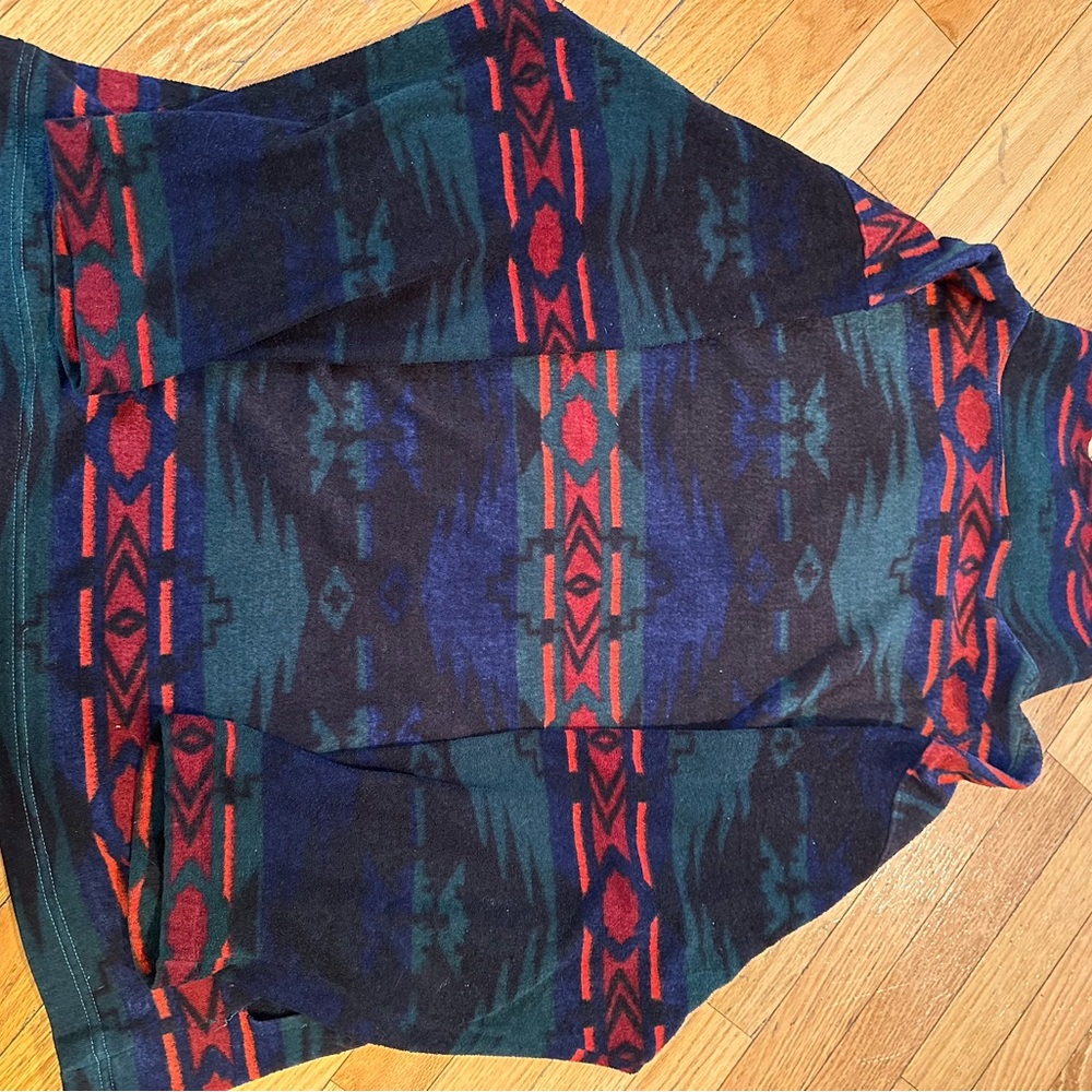 Vintage Greatland Apparel size Large Mens pull over quarter zip sweater Navajo